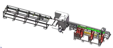 上料+鋸切+料頭料尾分選+伺服拉料+柔性接料